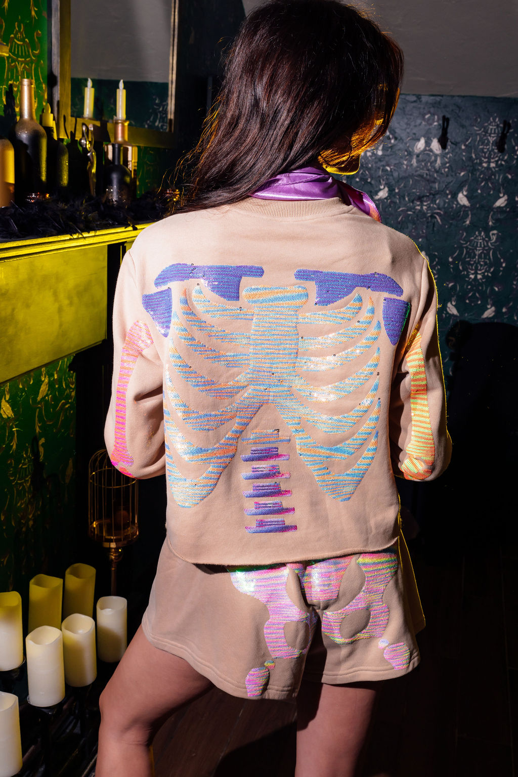 Nude Multi Skeleton Short