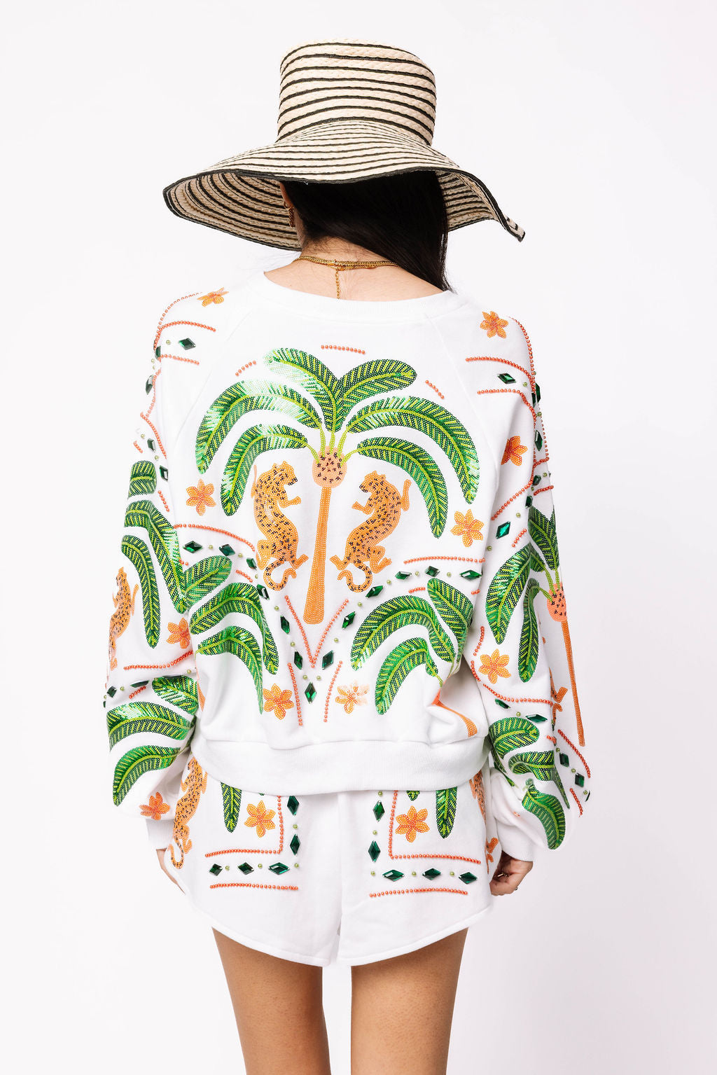 White Palm Tree & Jaguar Short