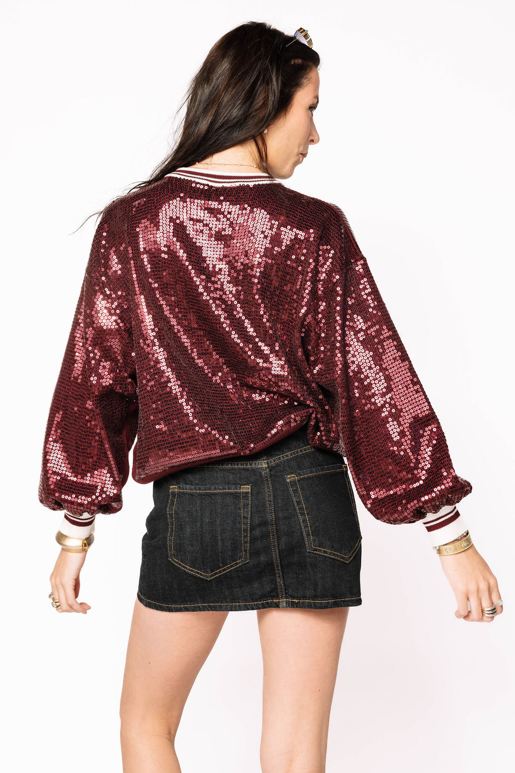 Licensed Texas A&M Full Sequin Mascot Sweater