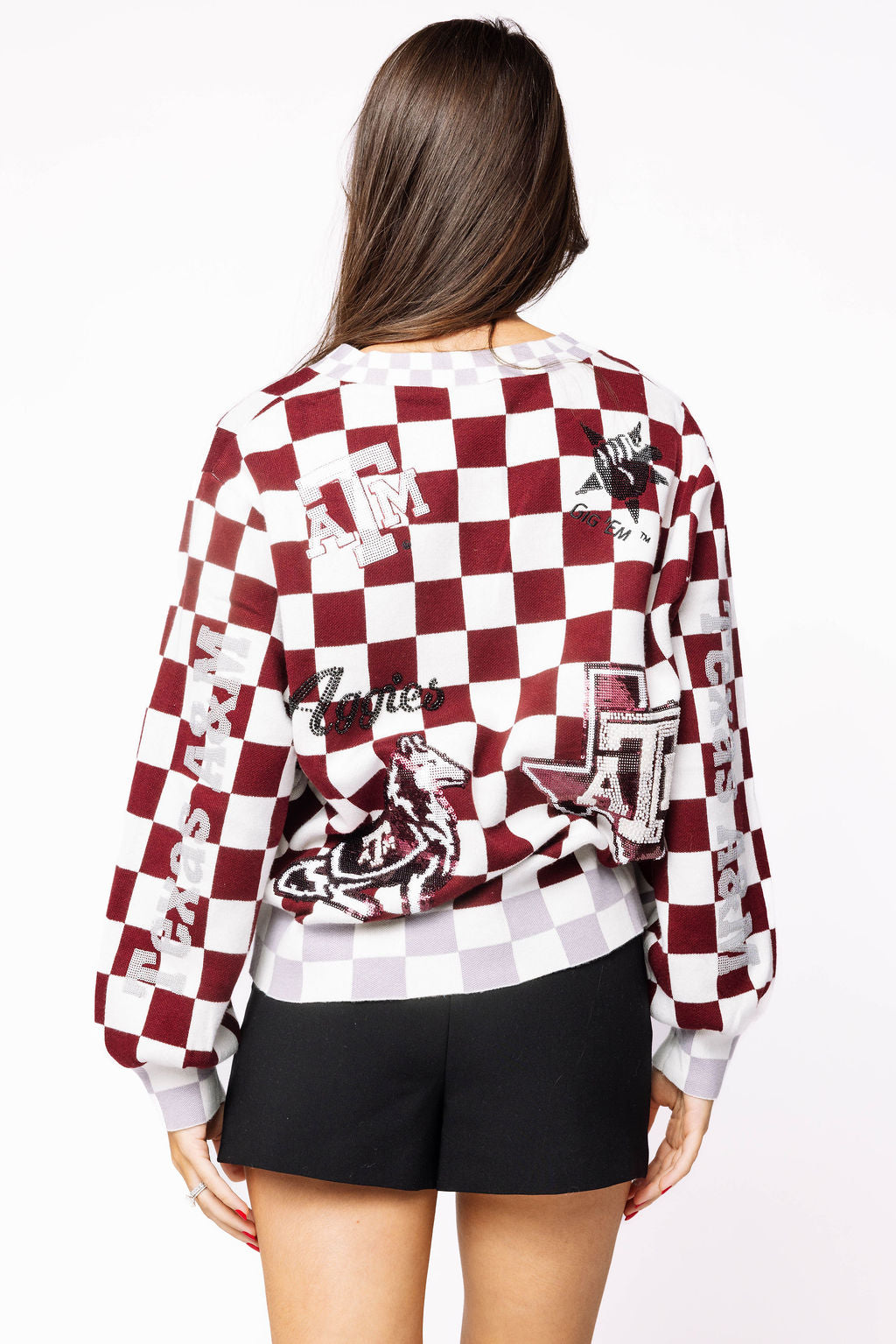 Licensed Texas A&M Checkered Team Icons Cardigan