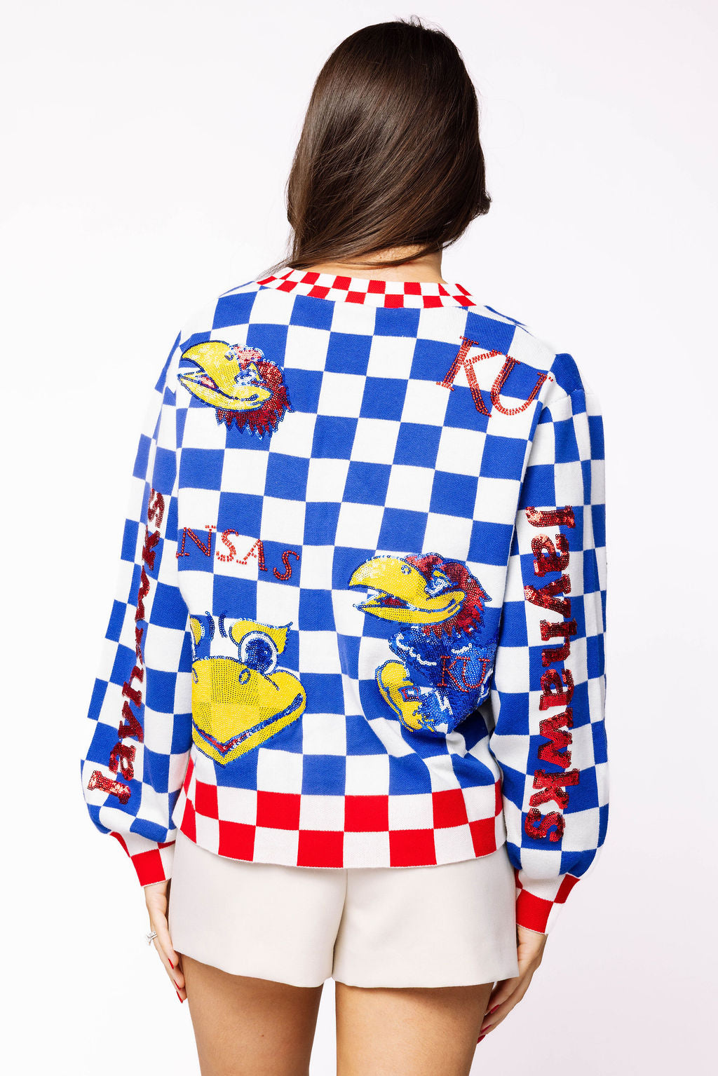 Licensed Kansas Checkered Team Icons Cardigan