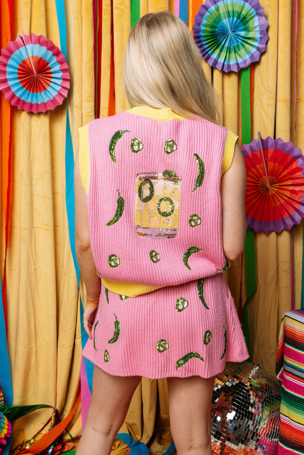 Pink Jalapeno Sweater Skirt