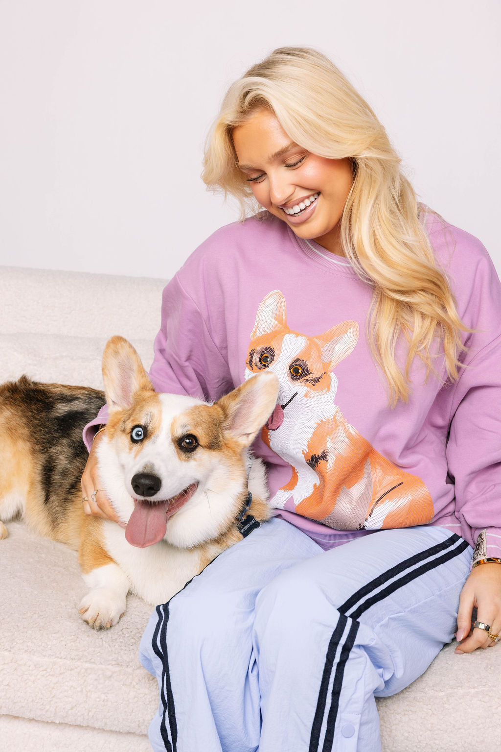 Light Purple Corgi Sweatshirt