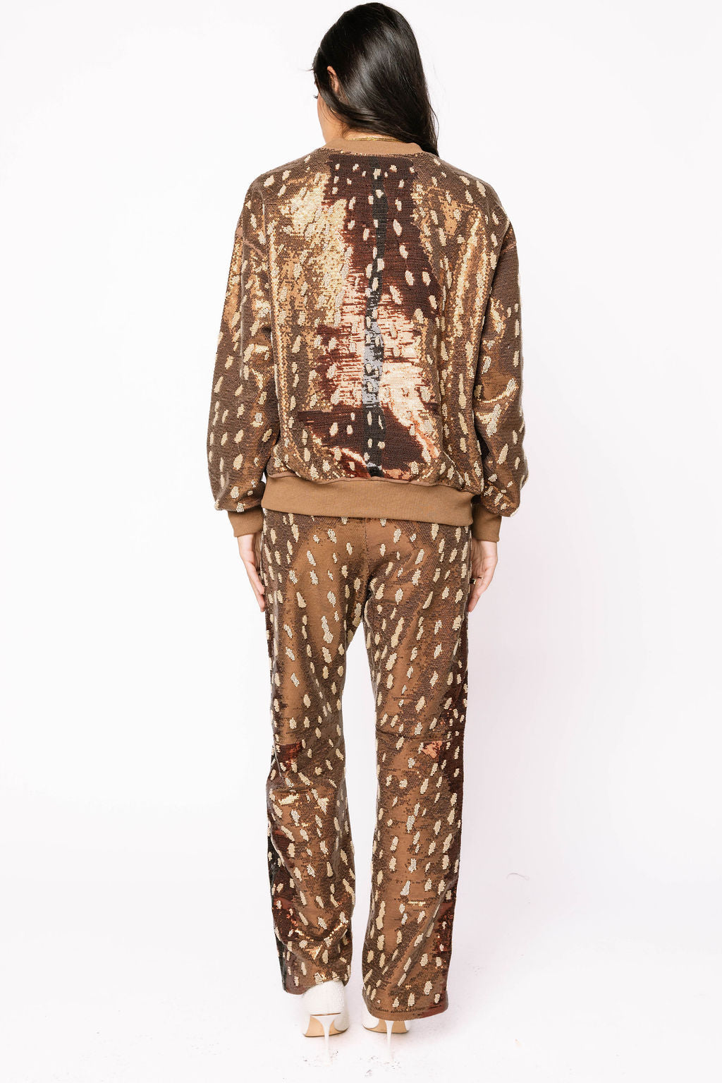 Brown Deer Print Pant