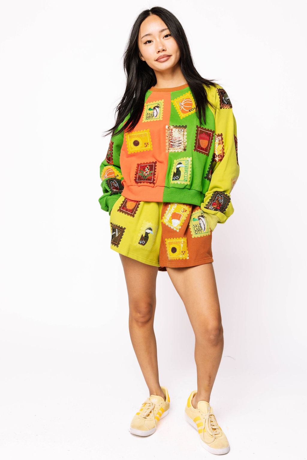 Colorblock Fall Stamp Sweatshirt