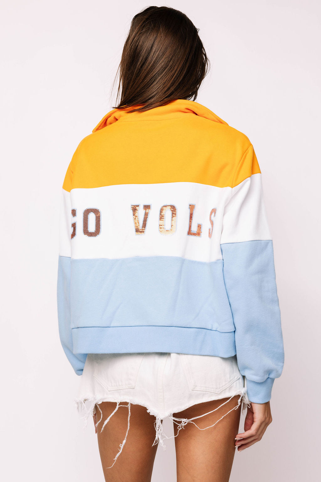 Licensed Tennessee Quarter Zip Colorblock Sweatshirt