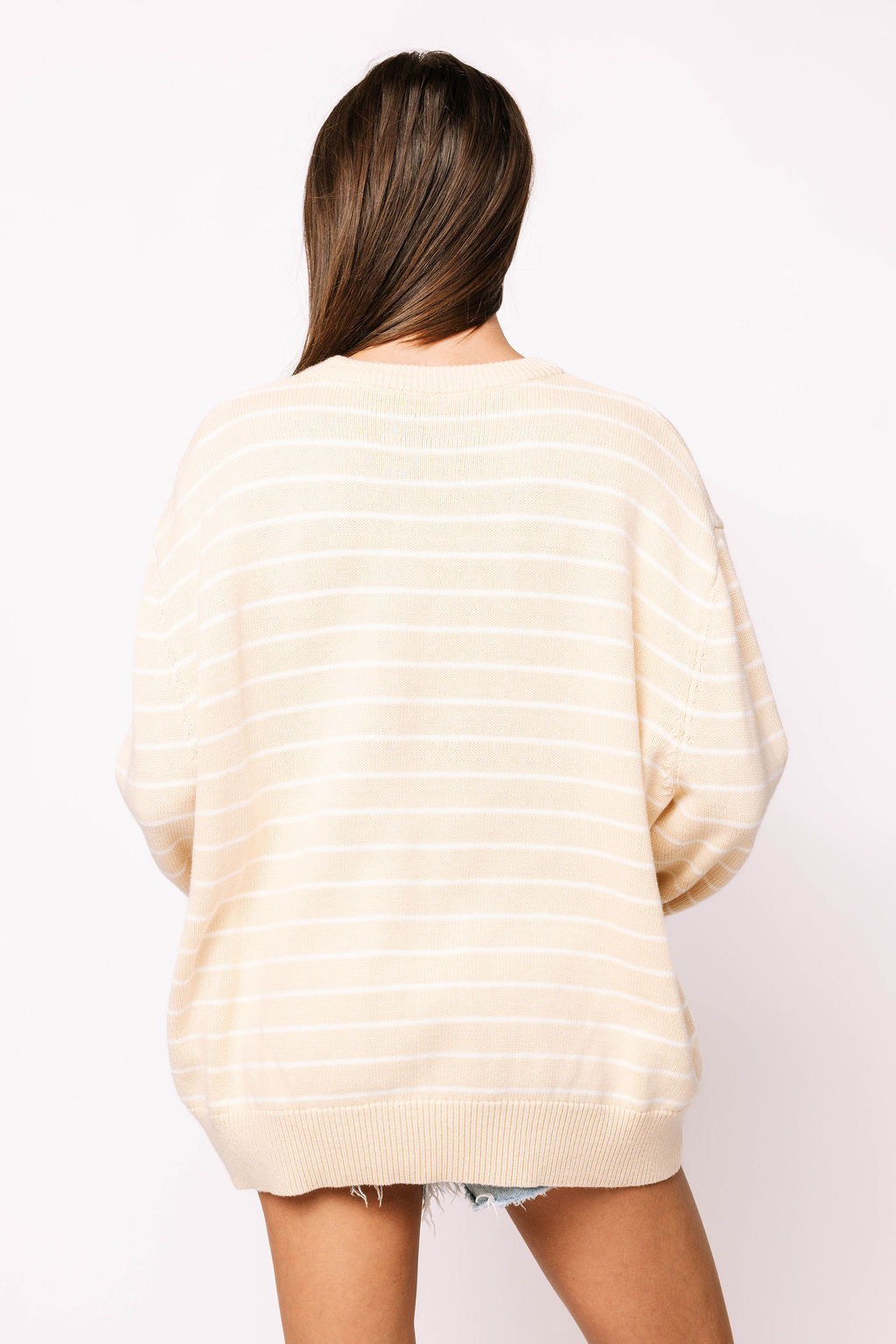 Licensed Alabama Beige Stripe Vintage Team Sweater