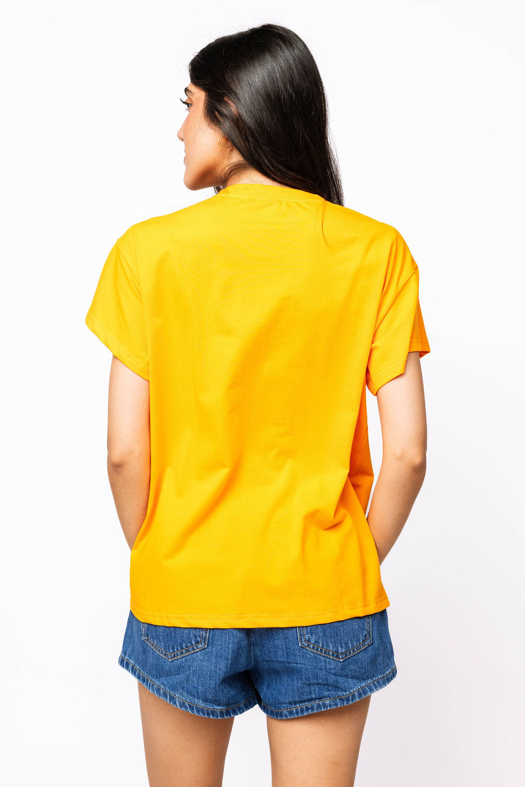Bright Orange Jeweled Football Tee