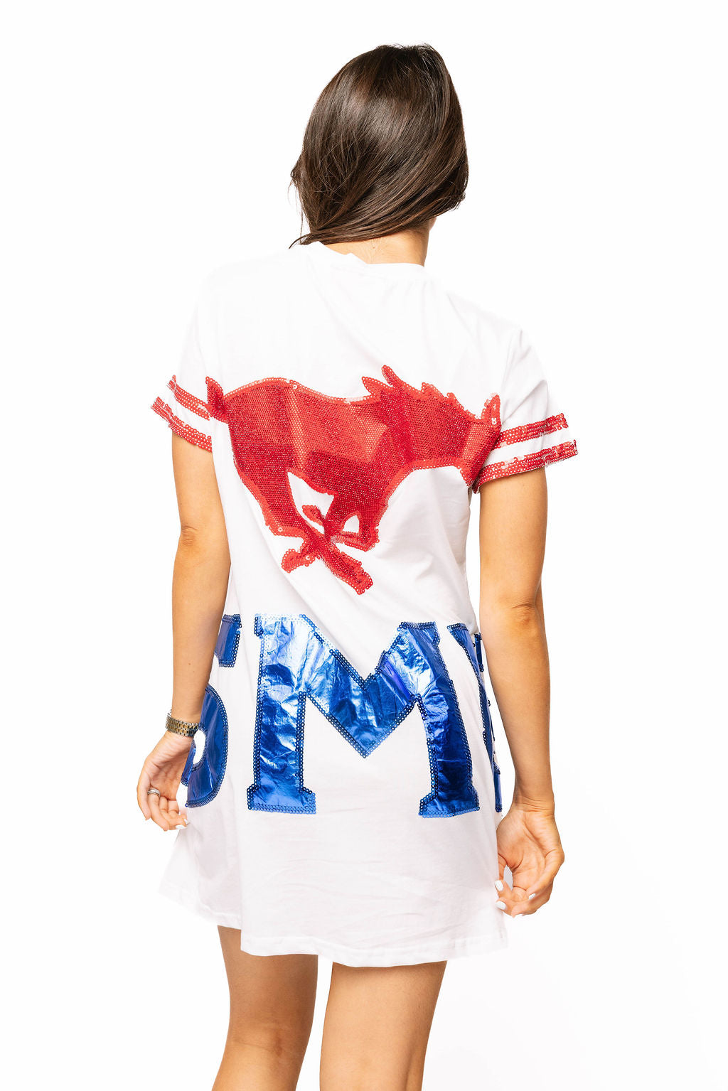 Licensed SMU Oversized Mascot Tee Dress