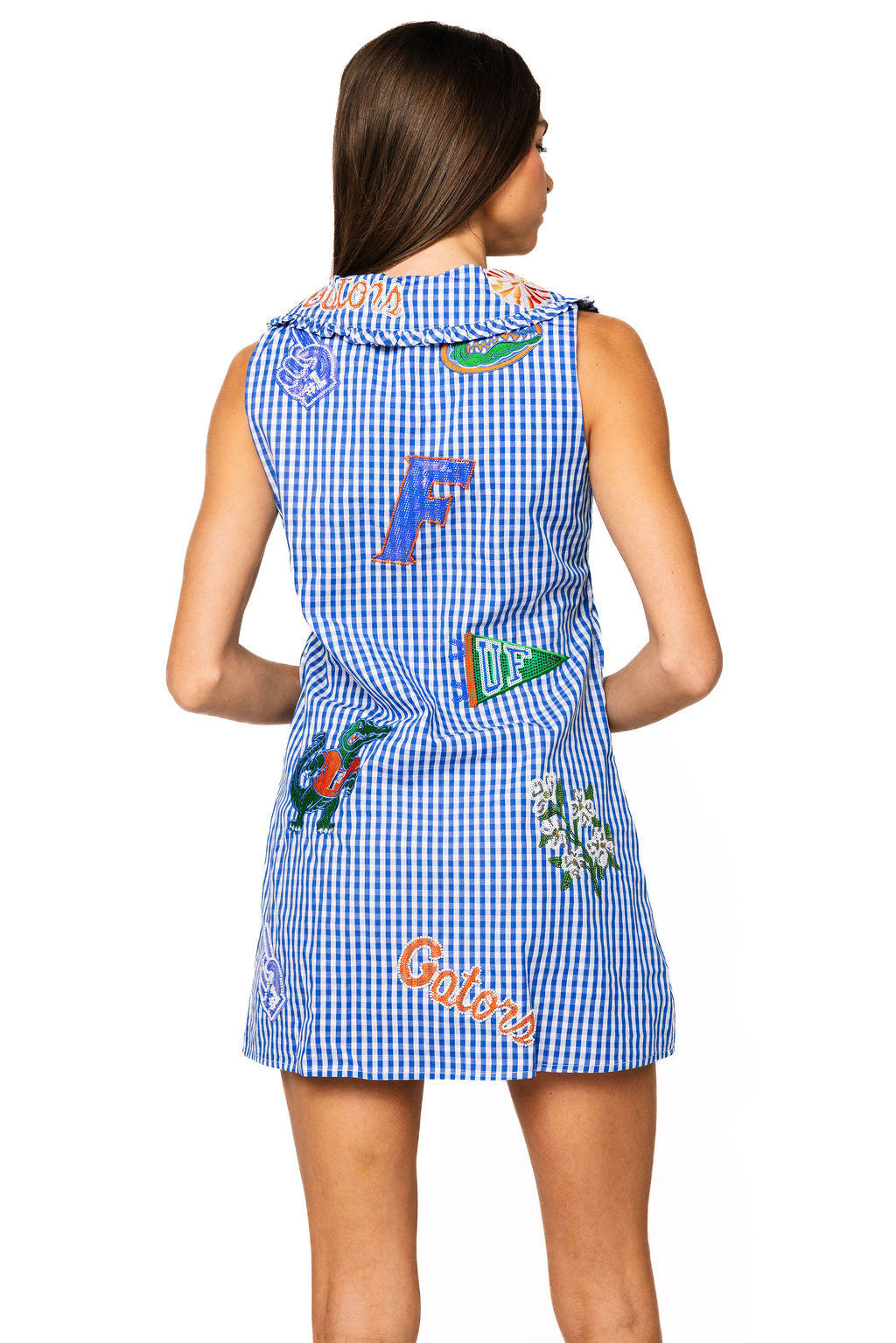 Licensed Florida Mini Icon Gingham Collar Dress