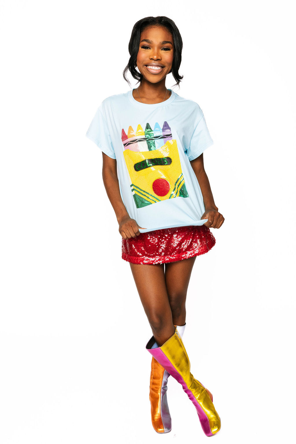 Light Blue Crayon Tee