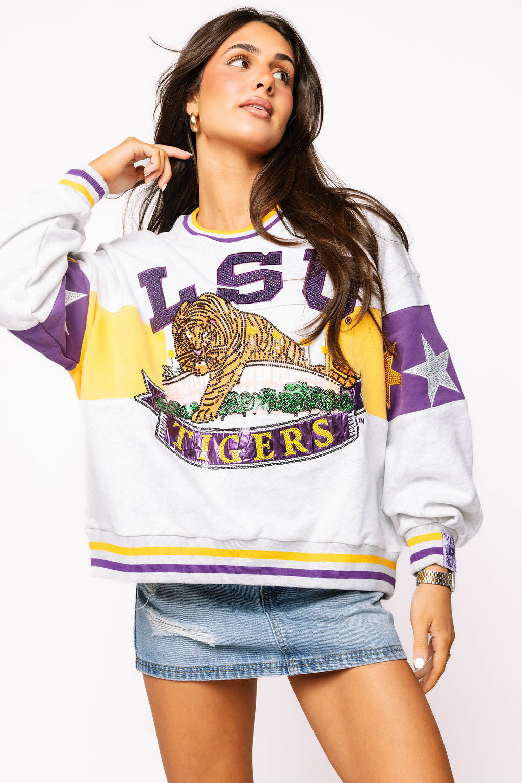 Licensed LSU Vintage Stadium Star Sweatshirt