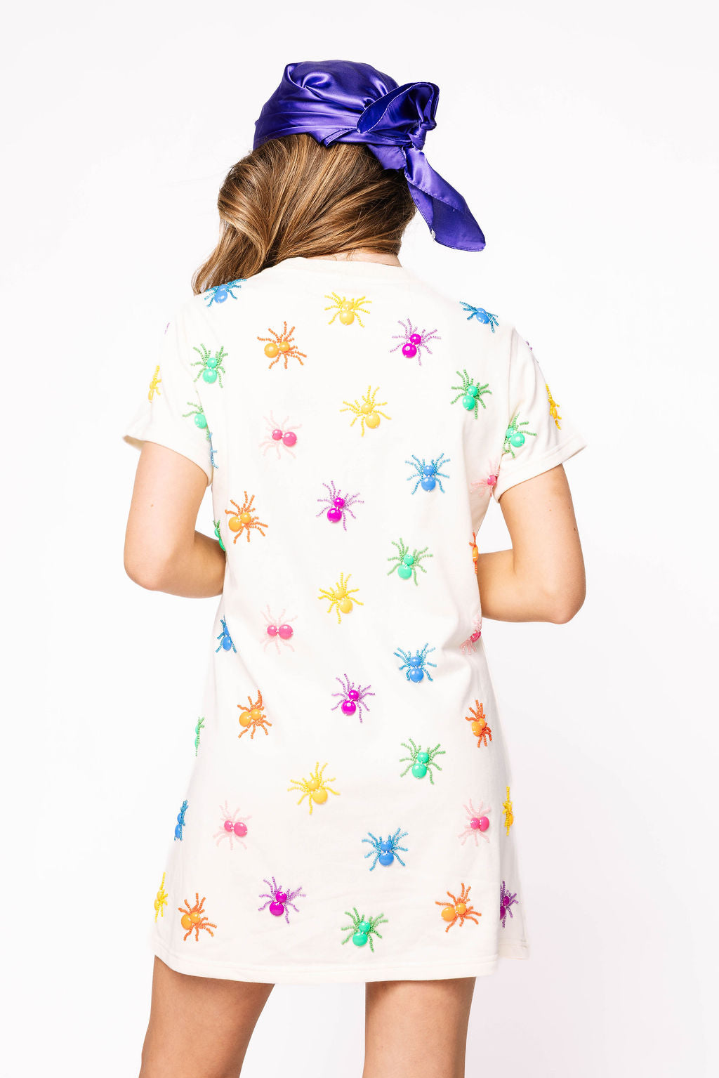 Ivory Multi Beaded Spider Dress