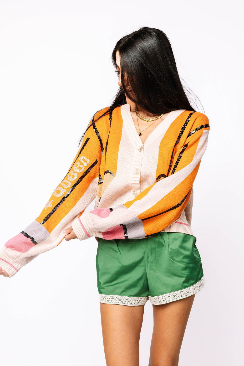 Queen Pencil Button Up Cardigan