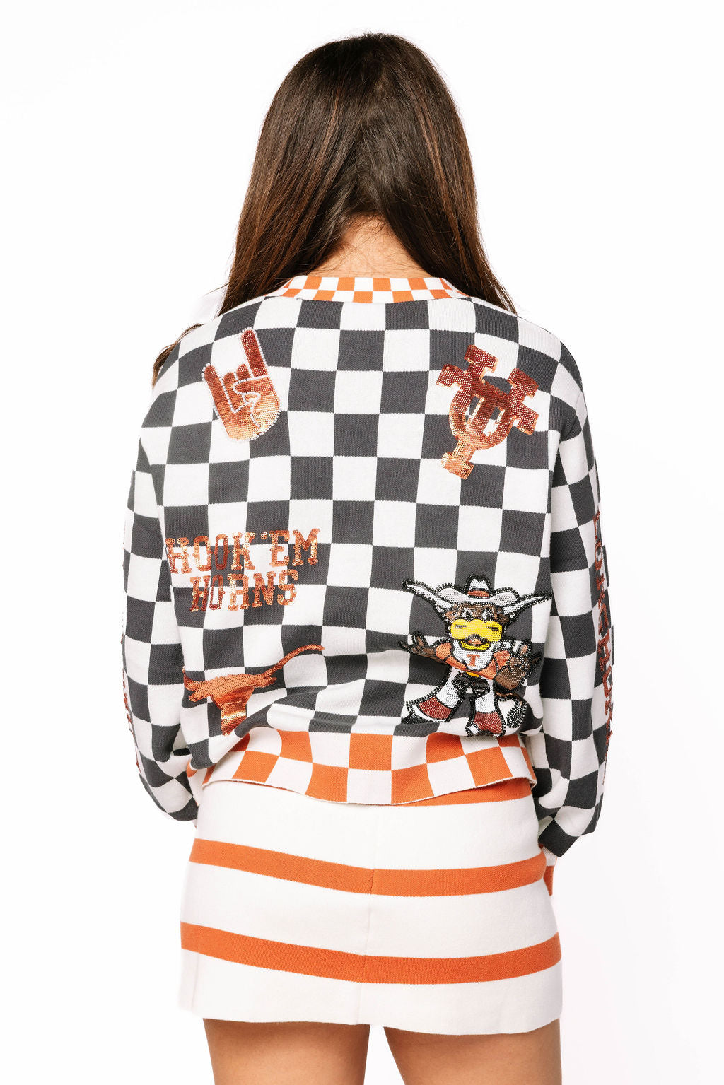 Licensed Texas Checkered Team Icons Cardigan