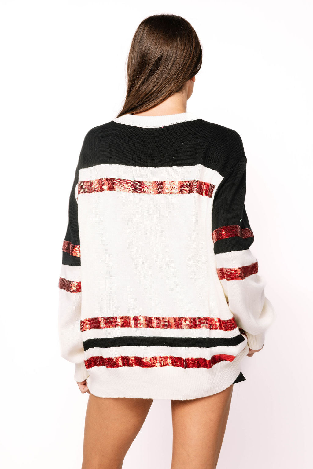 Licensed Georgia Striped Colorblock Sweater