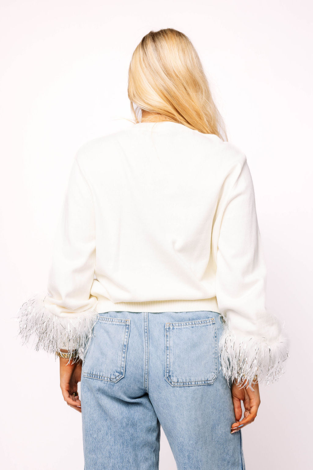 Licensed Texas Feather Sleeve Sweater