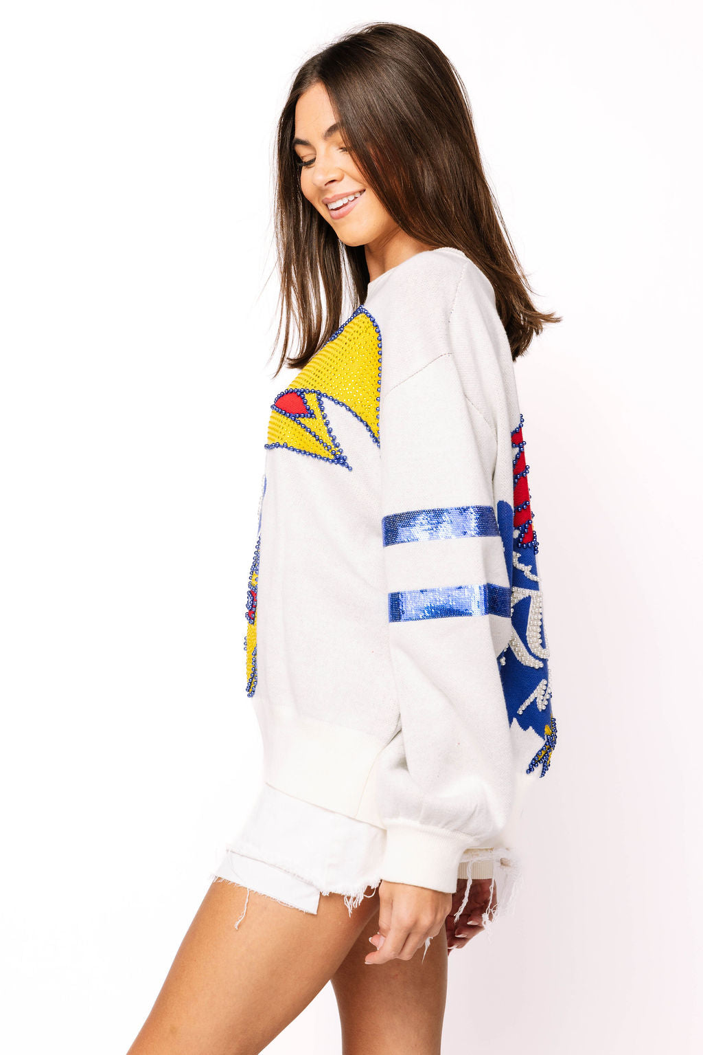 Licensed Kansas Oversized Mascot Sweater