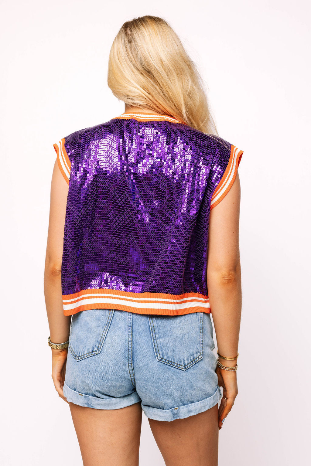 Licensed Clemson Full Sequin Mascot Tank