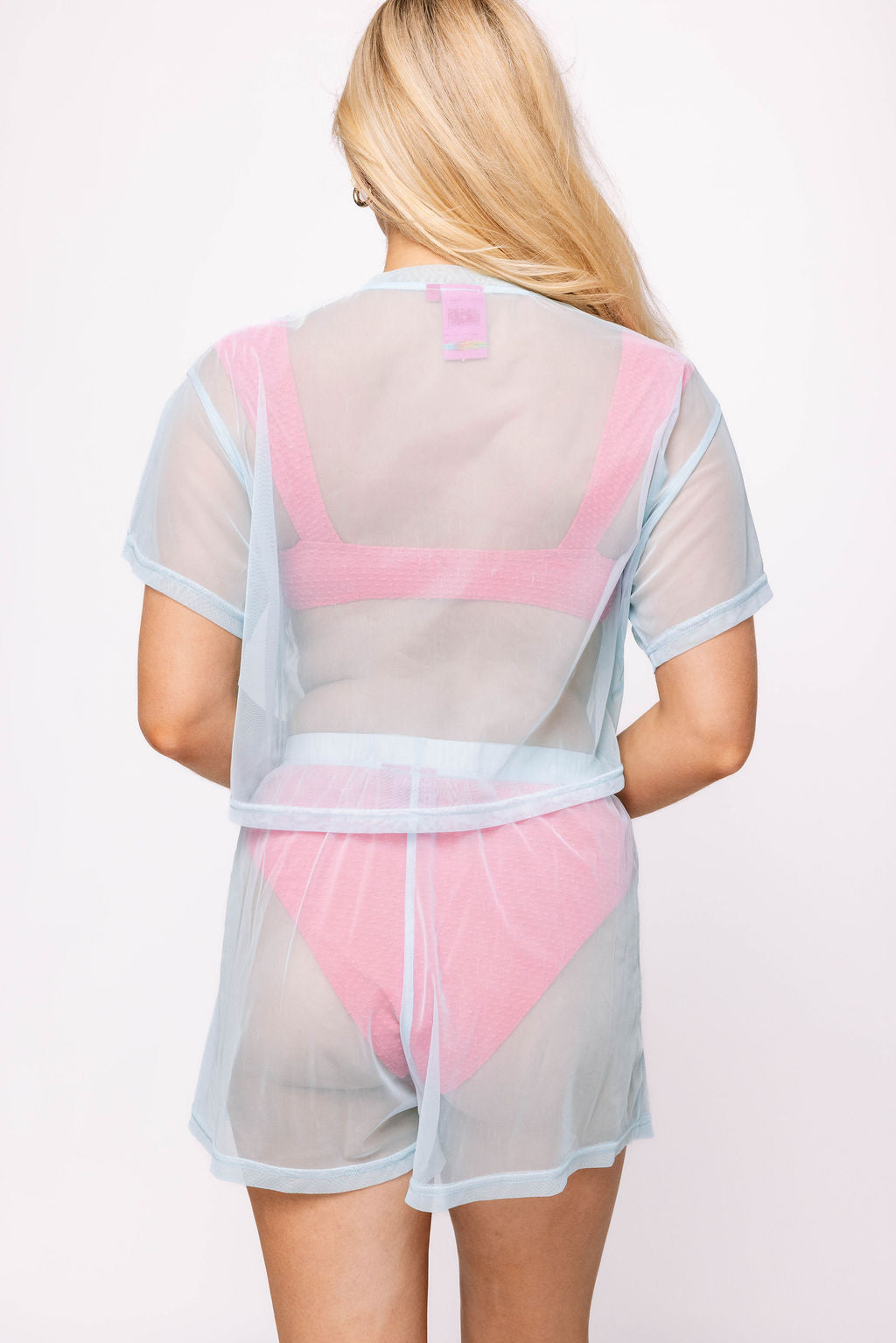 Light Blue Mesh Fish Top