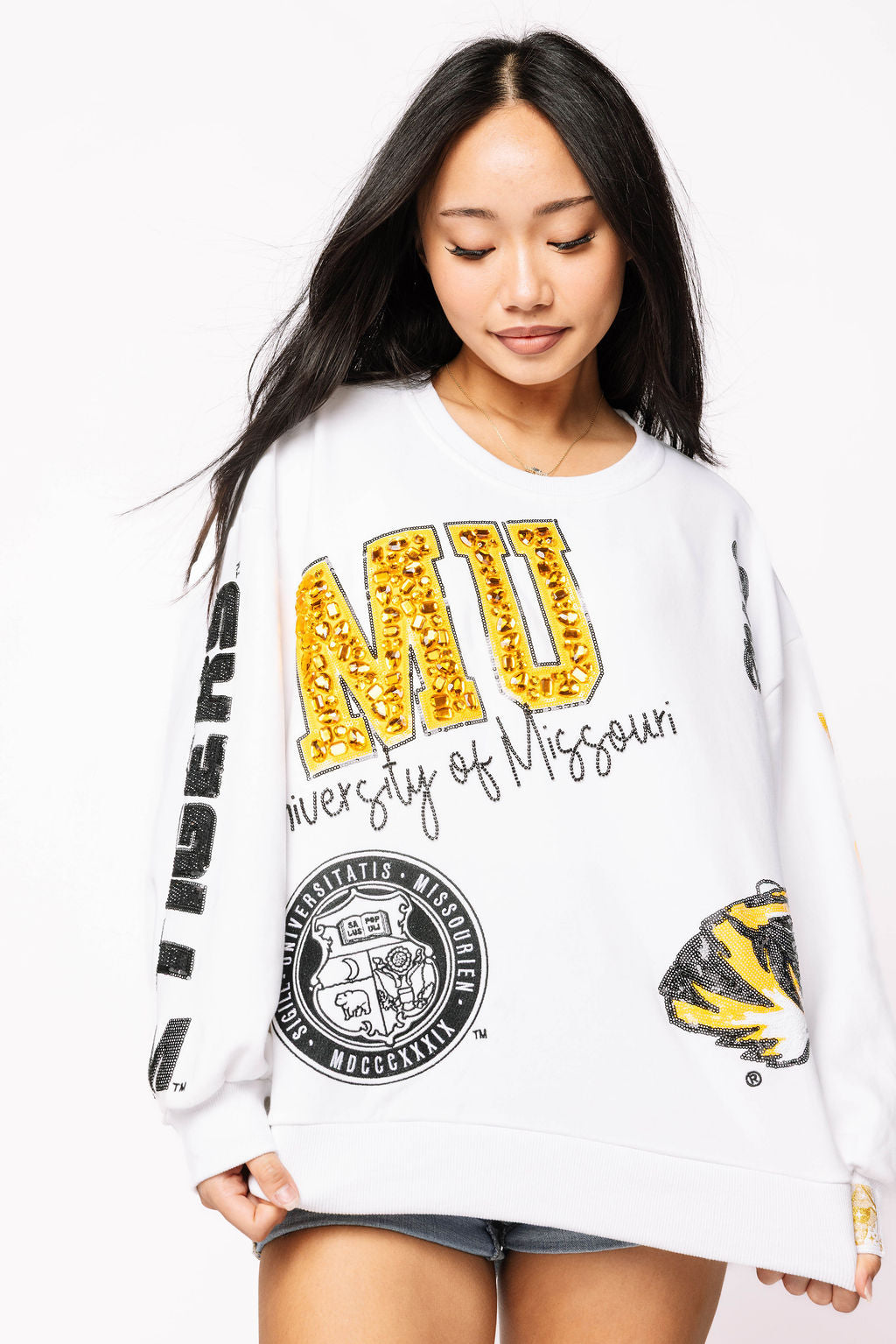 Licensed Mizzou Big Icons Scattered All Over Sweatshirt