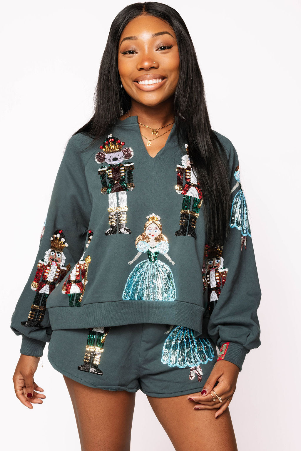 Dark Teal Nutcracker Ballet Shorts