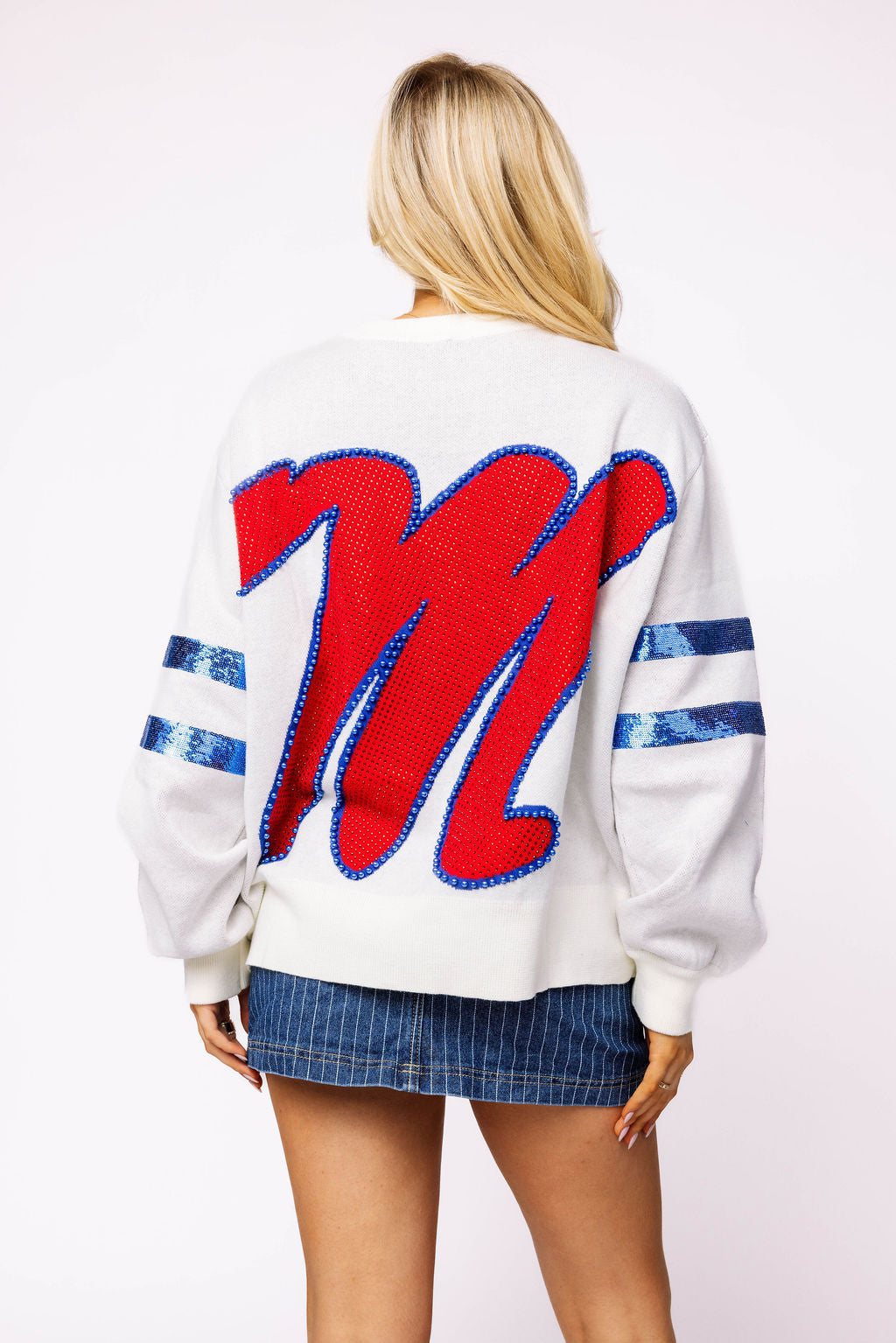 Licensed Ole Miss Oversized Mascot Sweater