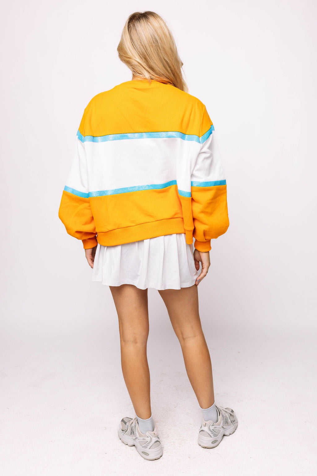 Licensed Tennessee "UT' Colorblock Jewel Letter Sweatshirt