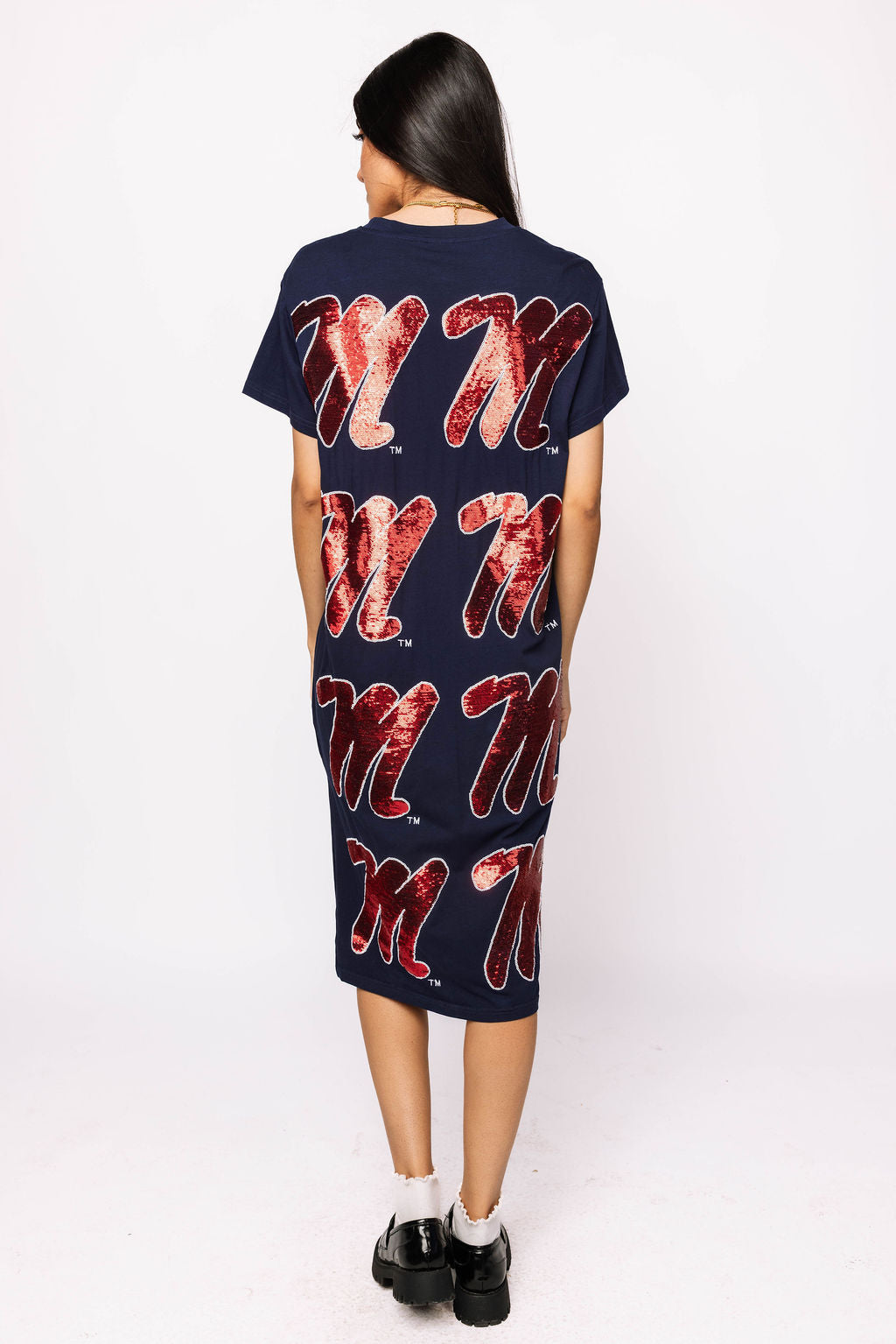 Licensed Ole Miss Mascot Midi Tee Dress