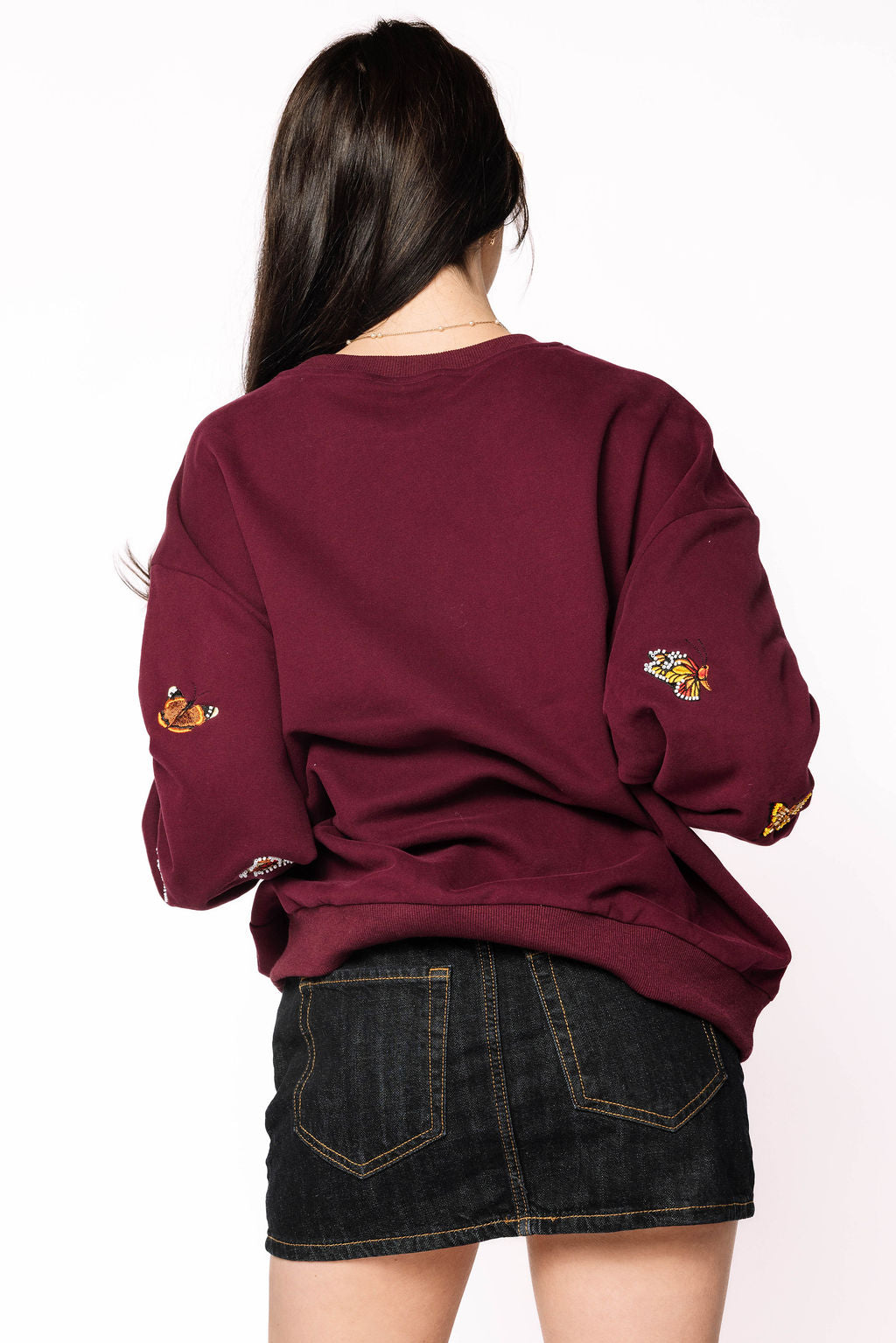 Sample Plum Sunflower Bouquet & Butterfly Sweatshirt
