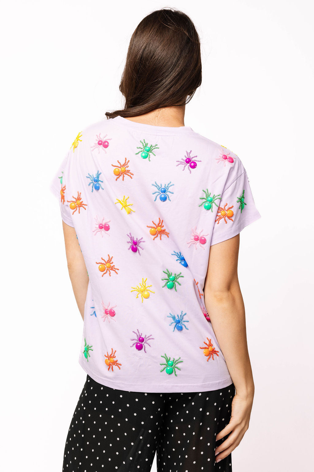 Lavender Multi Beaded Spider Tee