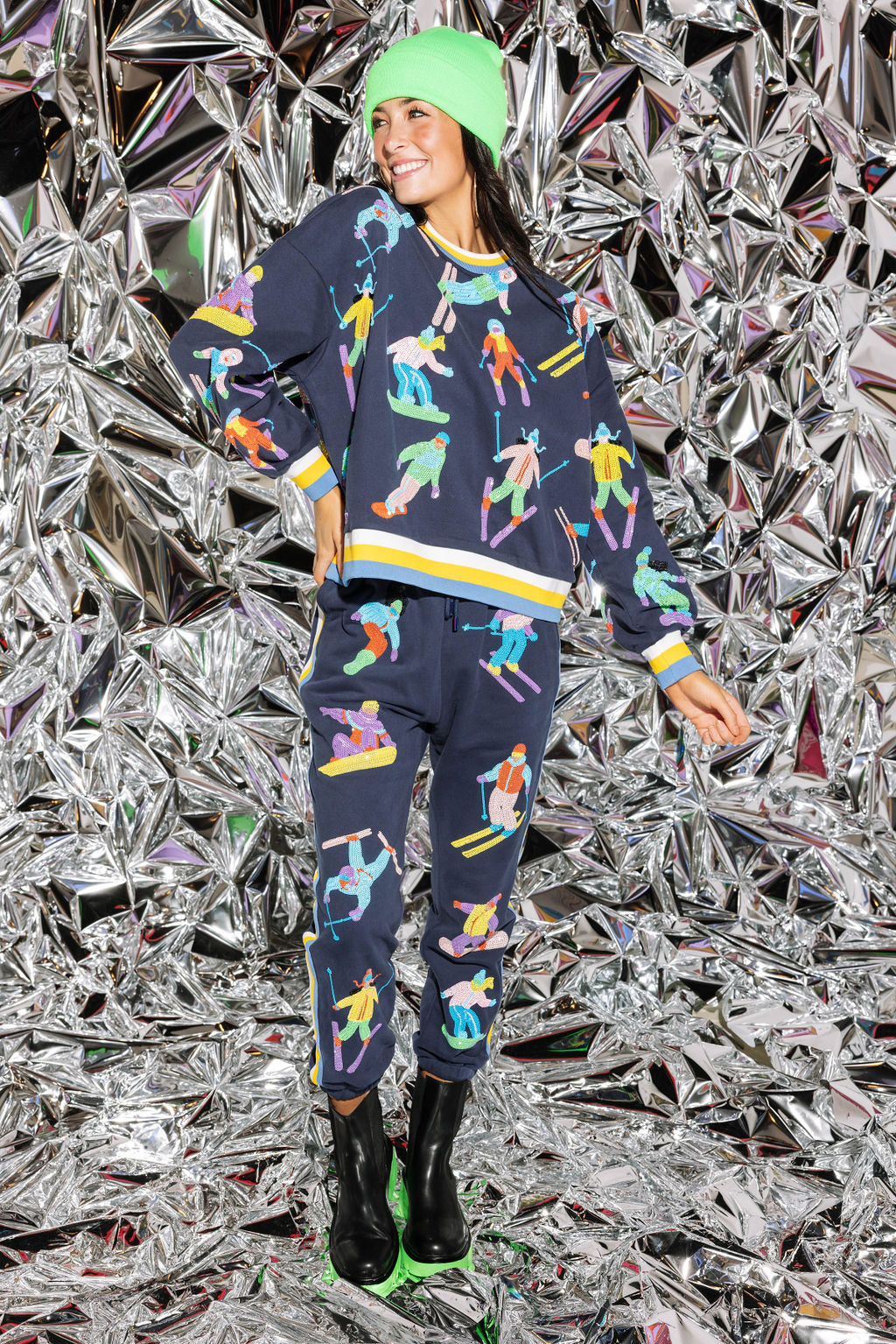 Navy Multi Skier Sport Jogger