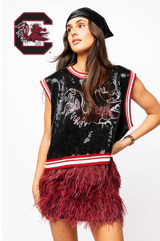 Licensed South Carolina Full Sequin Mascot Tank
