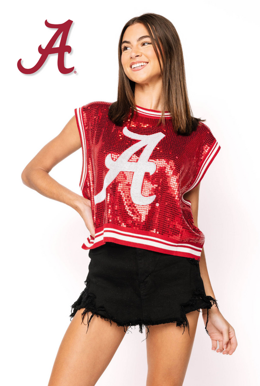 Licensed Alabama Full Sequin Mascot Tank