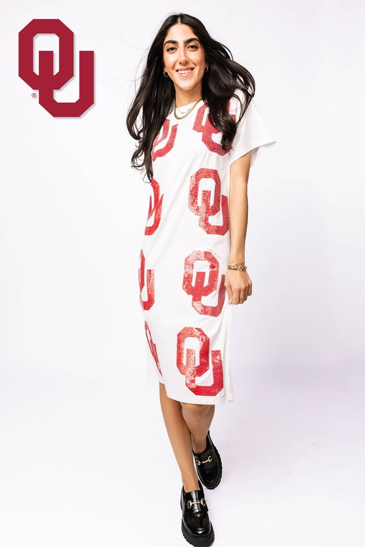 Licensed Oklahoma Mascot Midi Tee Dress
