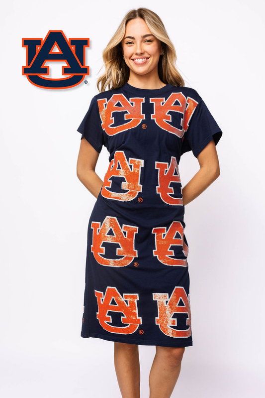 Licensed Auburn Mascot Midi Tee Dress