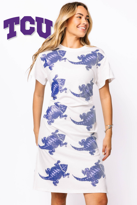 Licensed TCU Mascot Midi Tee Dress