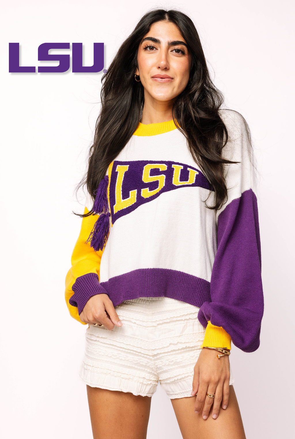 Licensed LSU Pennant Sweater