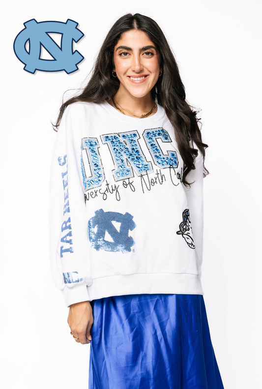 Licensed UNC Big Icons Scattered All Over Sweatshirt