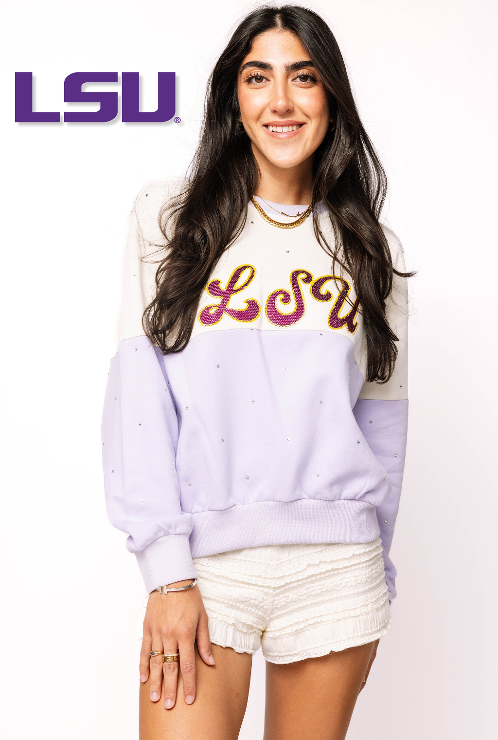 Licensed LSU Pastel Two Tone Sweatshirt
