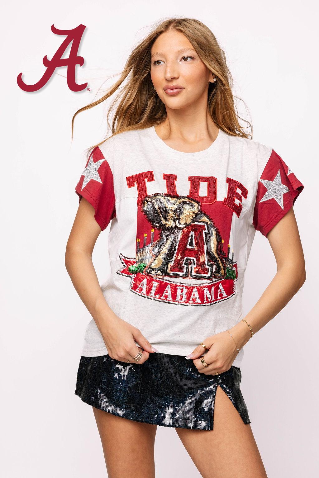 Licensed Alabama Vintage Stadium Star Tee