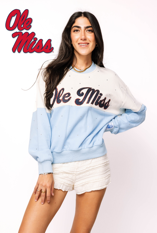 Licensed Ole Miss Pastel Two Tone Sweatshirt