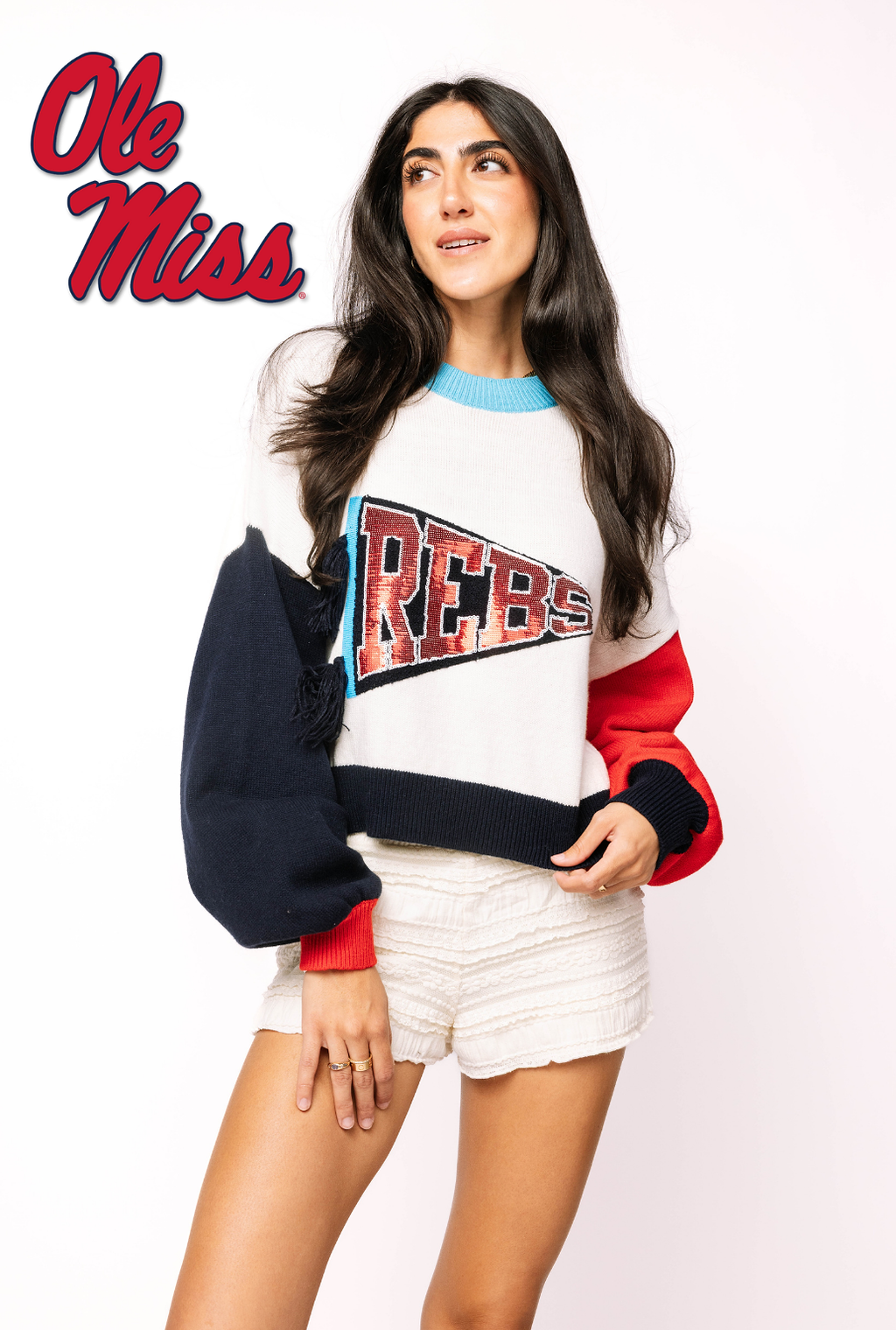 Licensed Ole Miss Pennant Sweater
