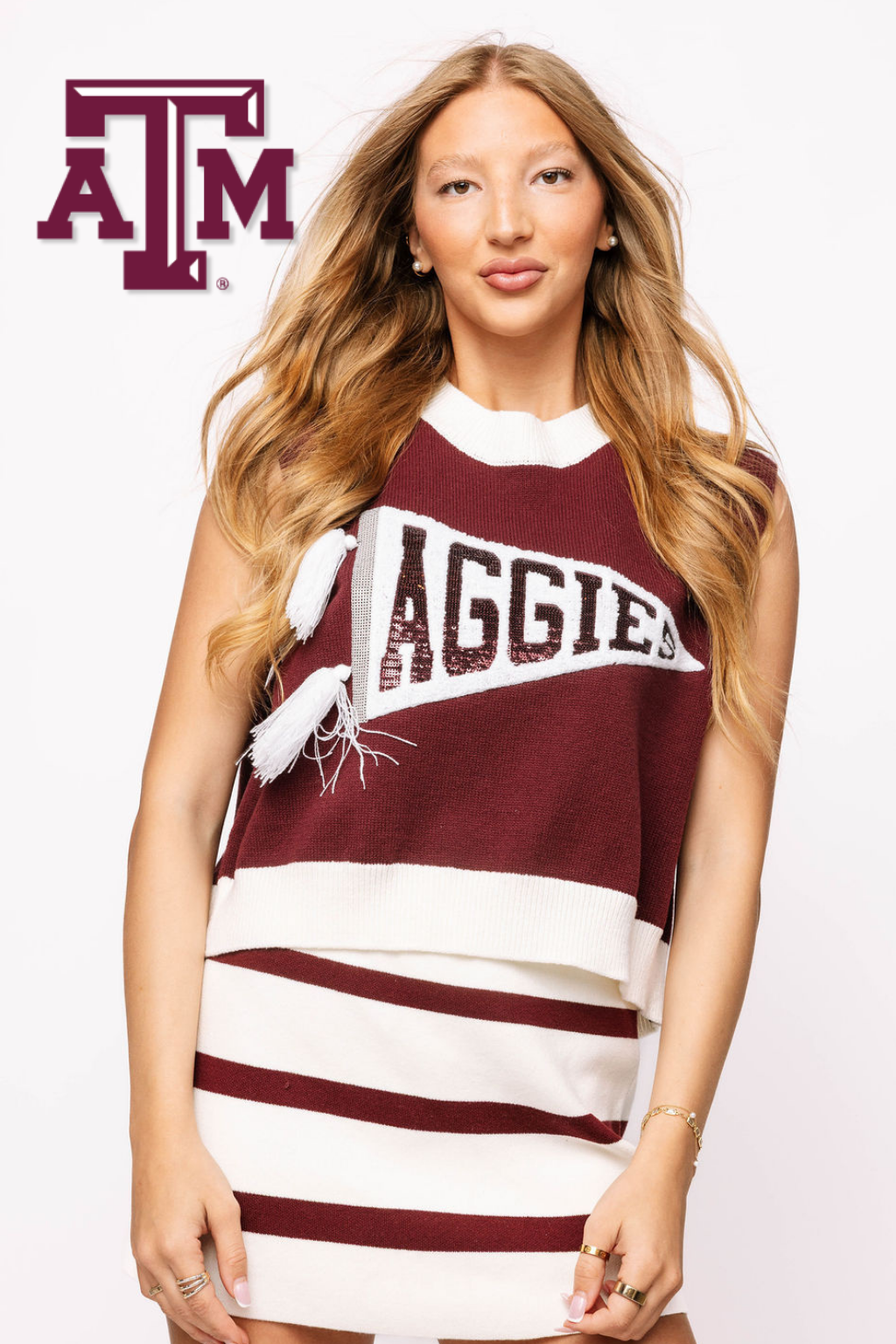 Licensed 'Aggie' Pennant Sweater Tank