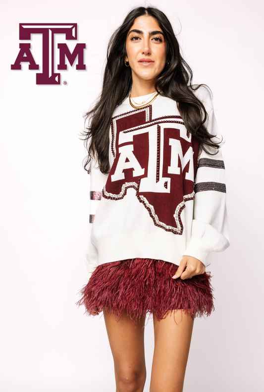 Licensed Texas A&M Oversized Mascot Sweater
