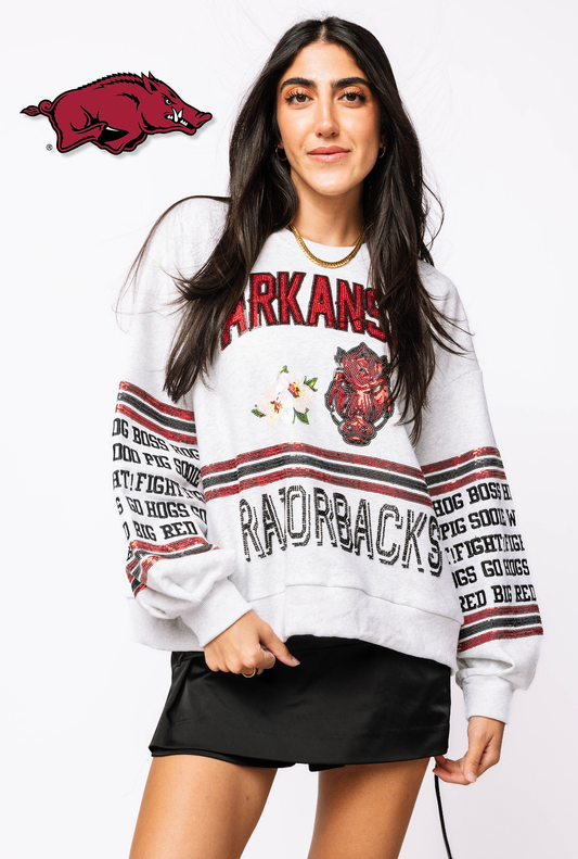 Licensed Arkansas Flower Mascot Sweatshirt