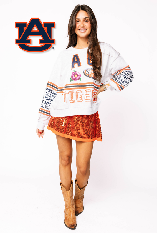 Licensed Auburn Flower Mascot Sweatshirt