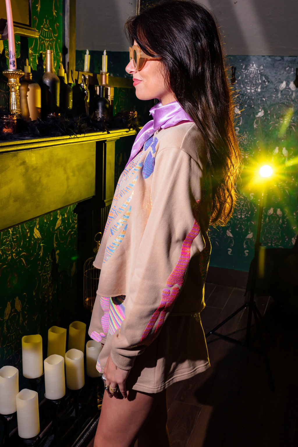 Nude Multi Skeleton Short