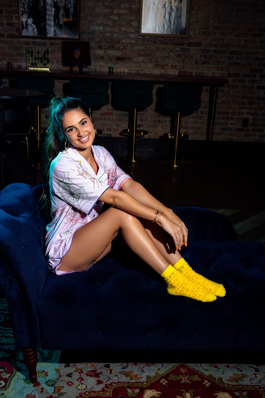 Lavender Spider Web Pajama Shorts