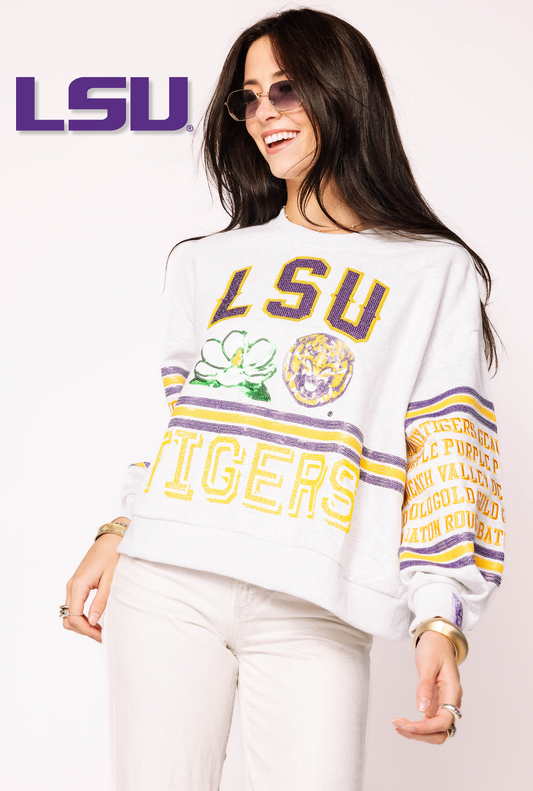 Licensed LSU Flower Mascot Sweatshirt